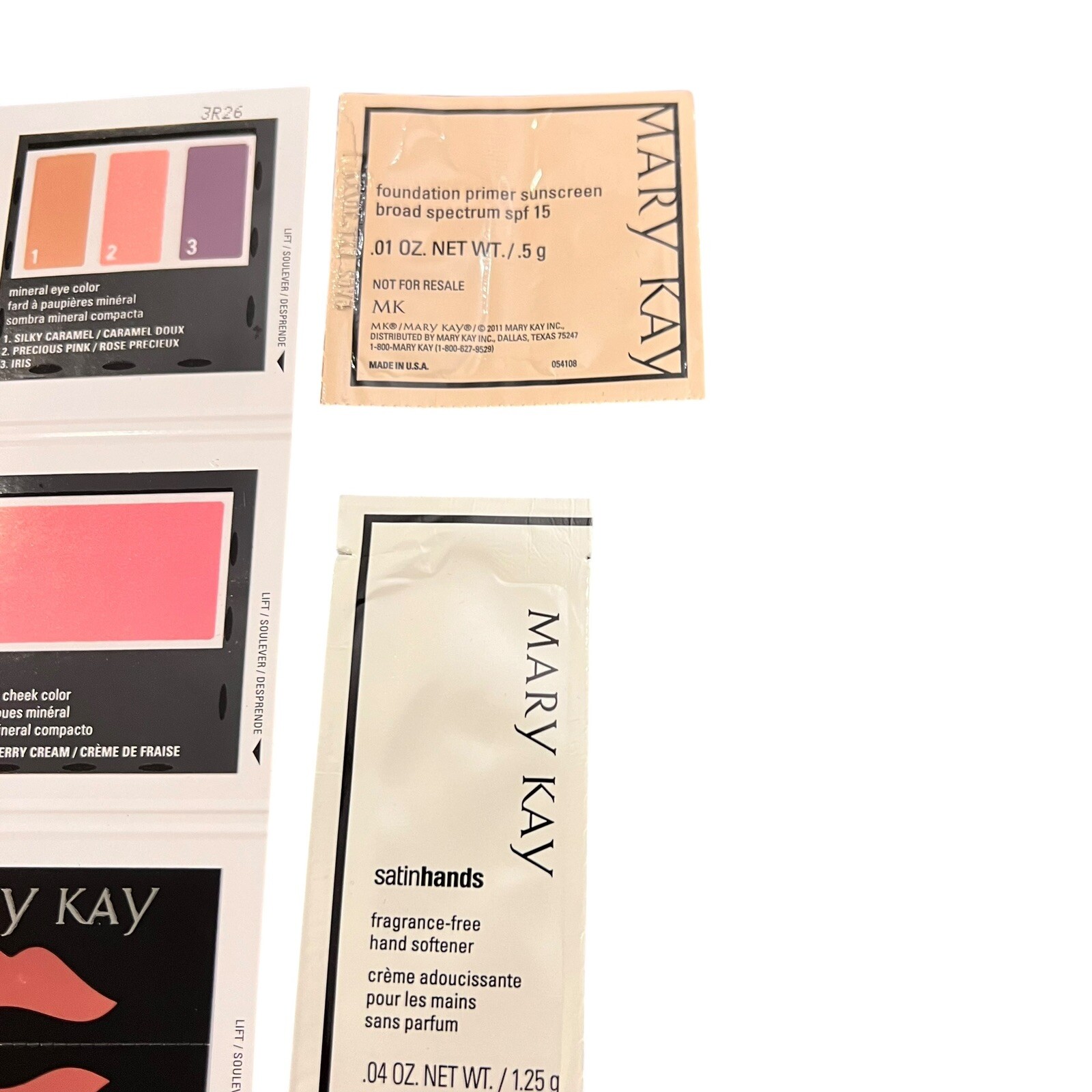 Mary Kay Lot Assorted Samples New & Discontinued Colors Single Use Travel #101