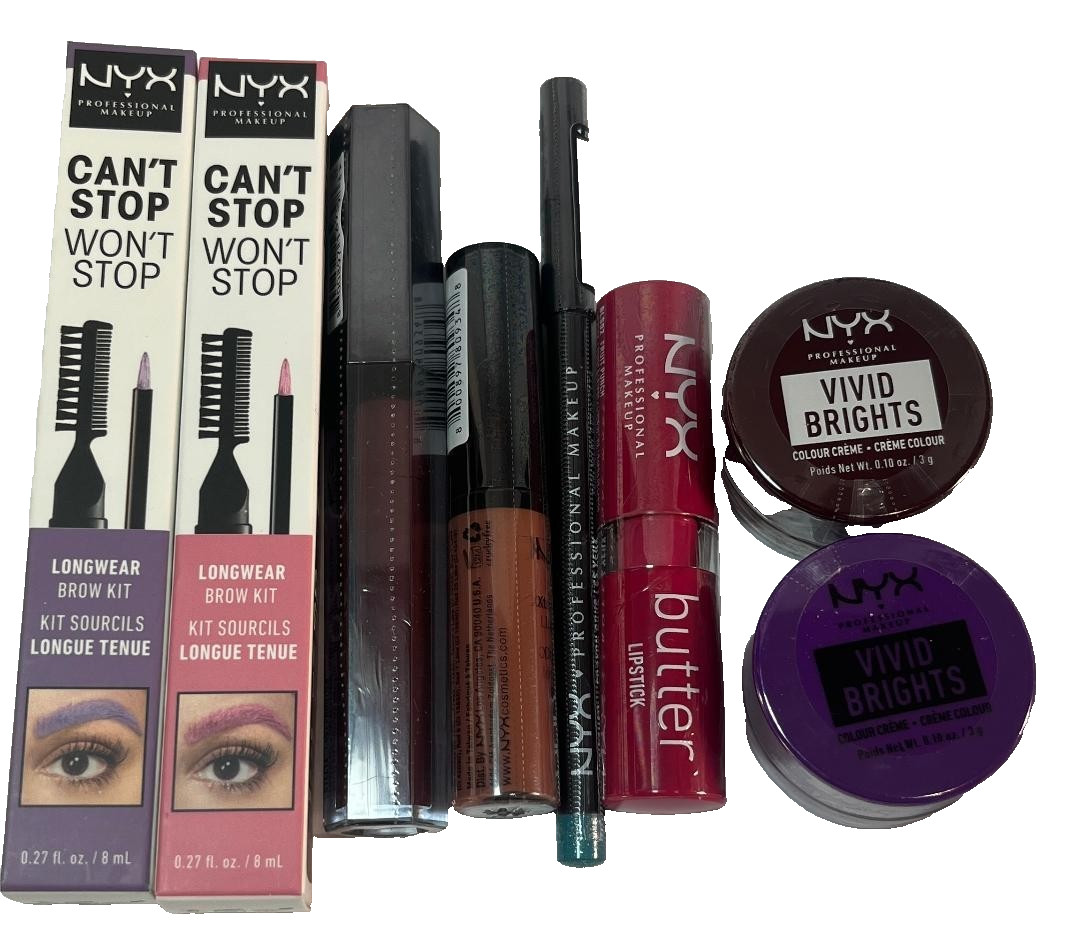 60 pc Mixed Lot LOREAL ALMAY SALLY HANSEN NYX REVLON COVERGIRL MALLY Make Up