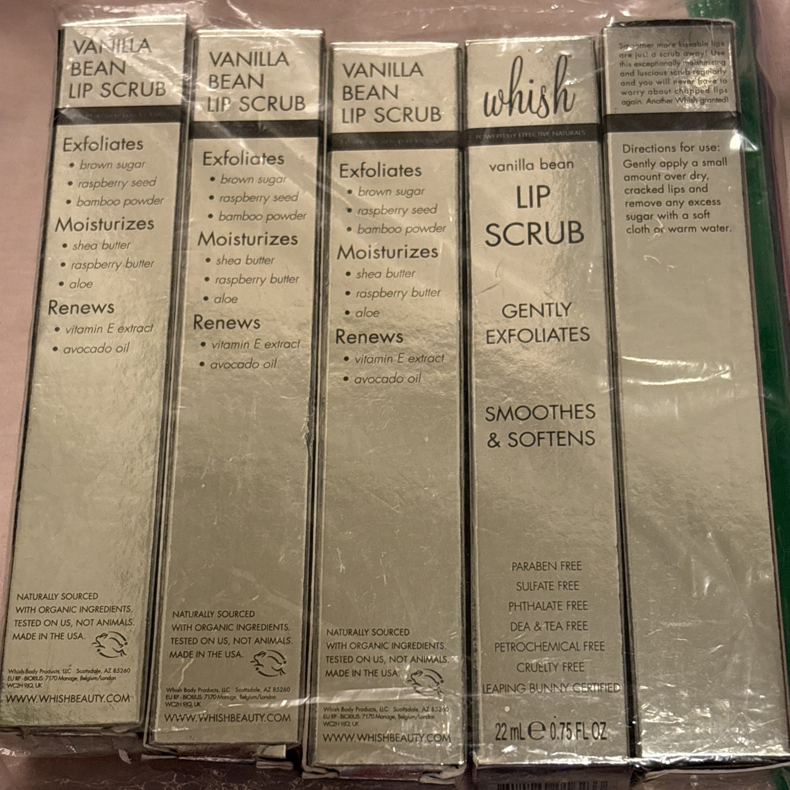 5-Pack x Whish Vanilla Bean Lip Scrub + ULTA Modern Mosaic Ginger Spice Lip Kit