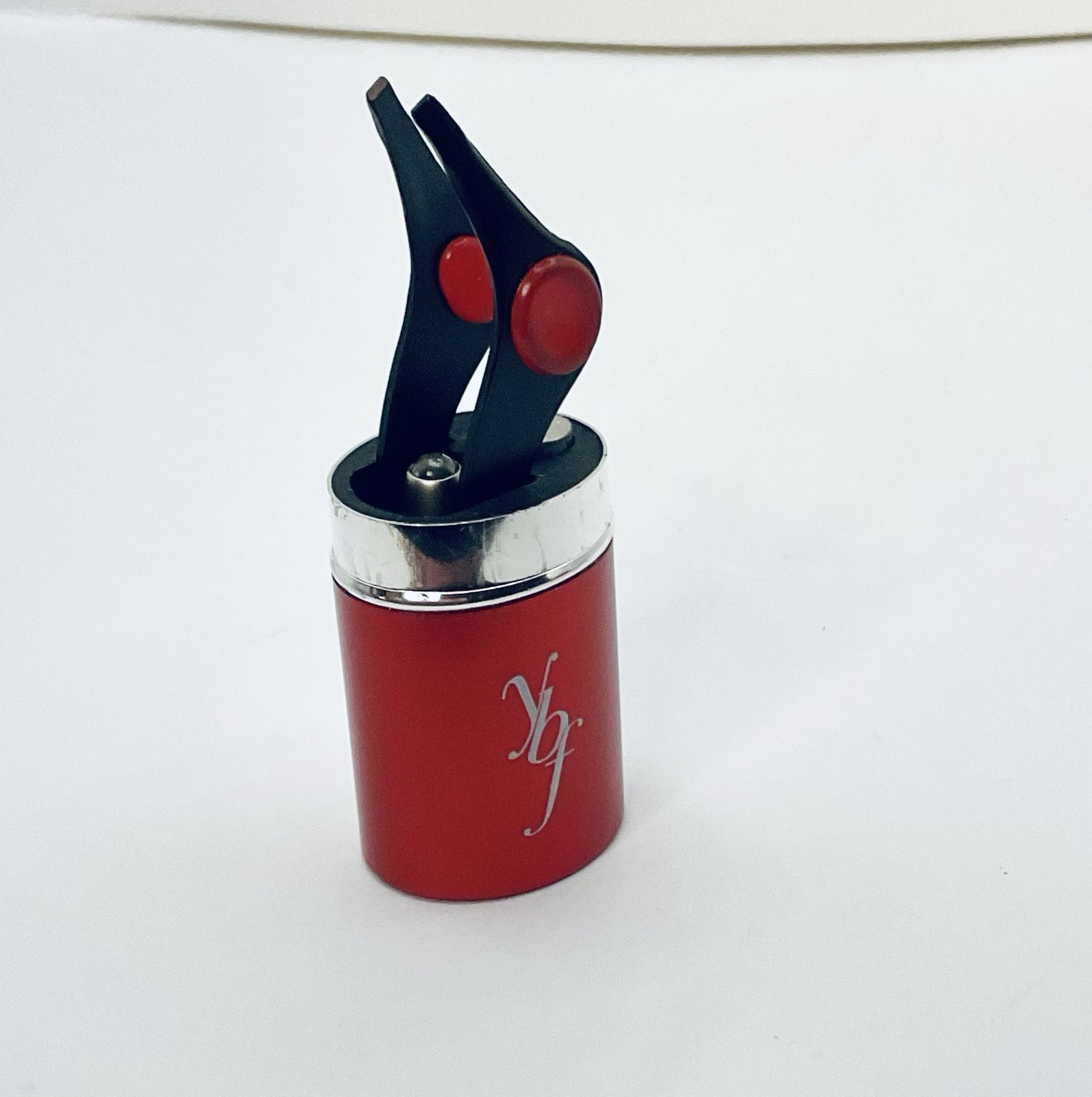 YBF BEAUTY XTREME BLACK MASCARA & LIGHT-UP TWEEZERS IN MIRROR CASE RARE HTF NOS