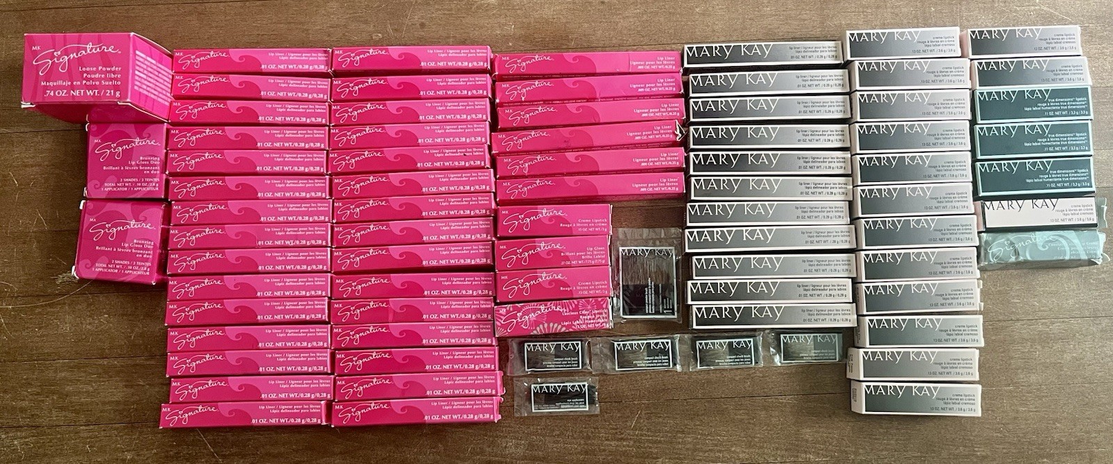 Mary Kay Full Size Makeup Mixed Lot-Lip, Eye and Powder with Signature and Non