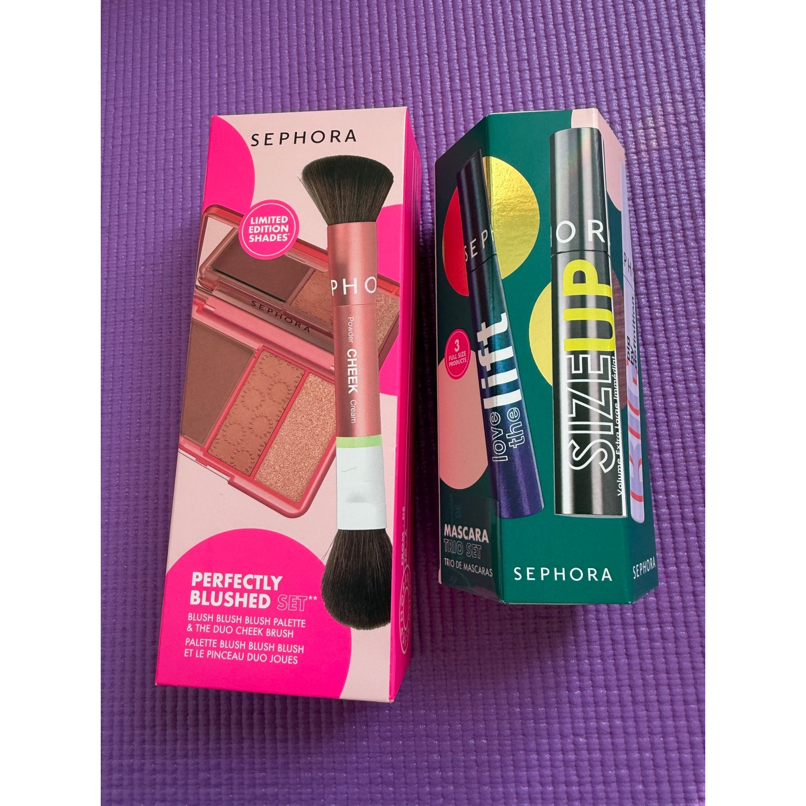 Sephora Makeup Lot Mascara Trio & Perfectly Blushed Set NEW makeup sets kits