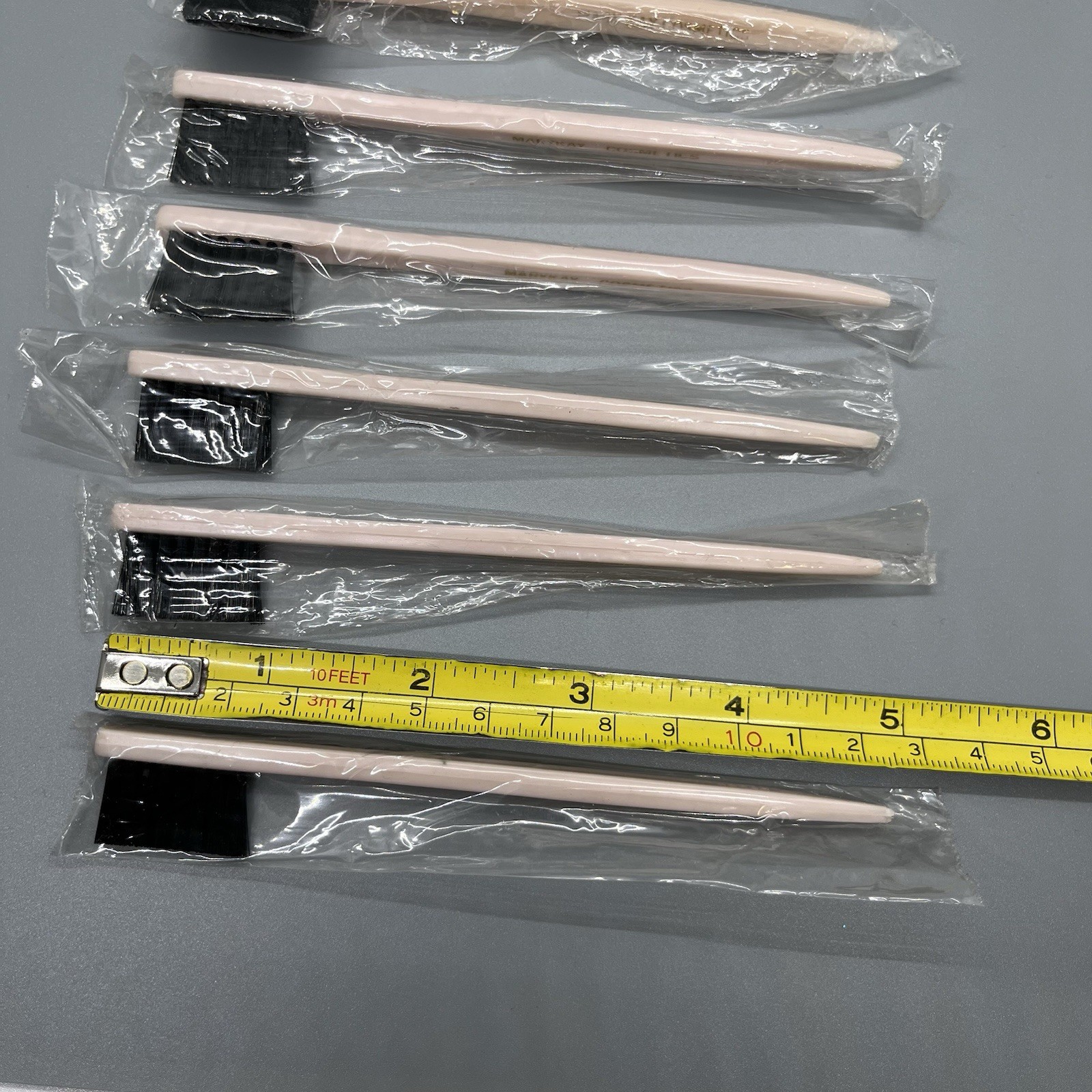 Vintage 1980s? Lot of 8 Mary Kay Eyebrow Brush 5″ Pink Discontinued NOS