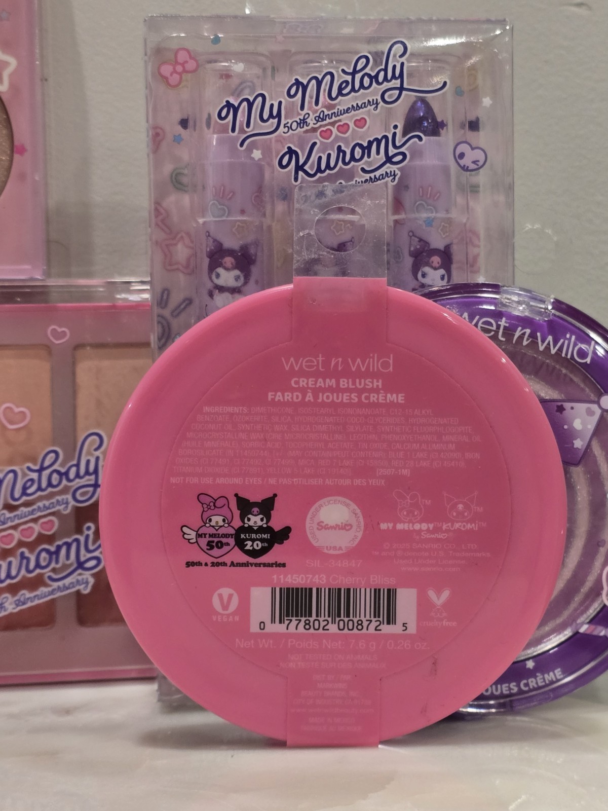 🌸 Wet n Wild x My Melody & Kuromi Makeup Bundle 🌸 Set Of 5 New Cute Astetic