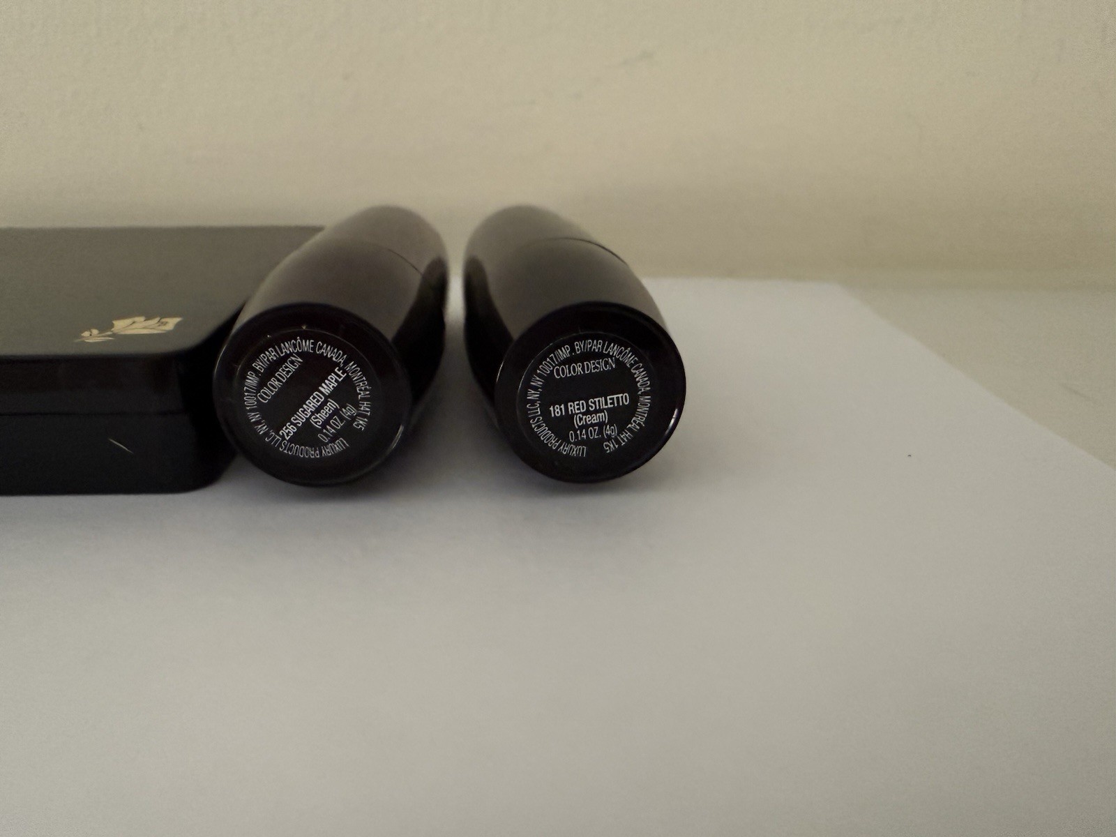 NEW Lancome Lot Eyeshadow Blush Palette, Sugared Maple + Red Stiletto Lipsticks