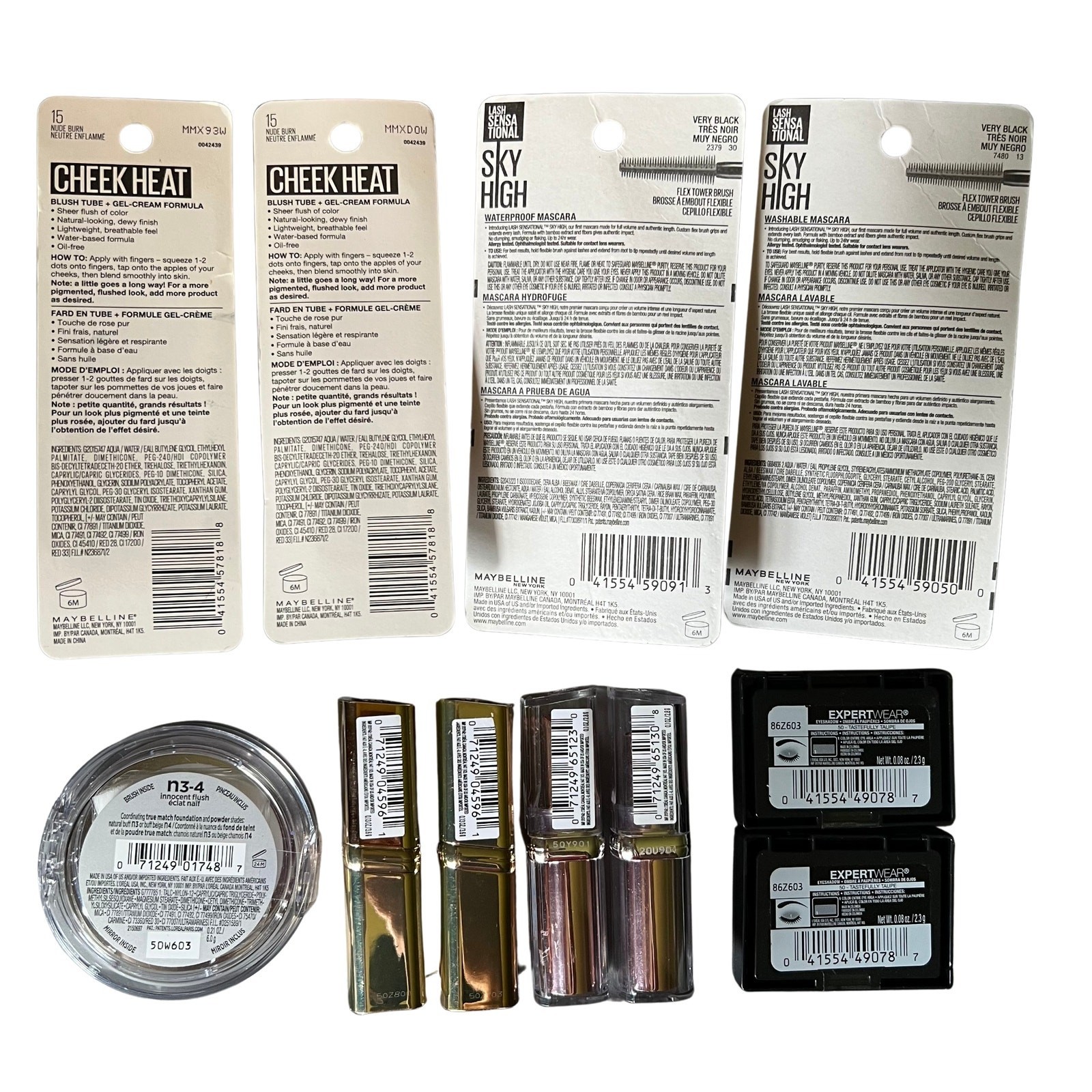 Lot 11 L’oreal/Maybelline Makeup Mix Lots SRP: $120
