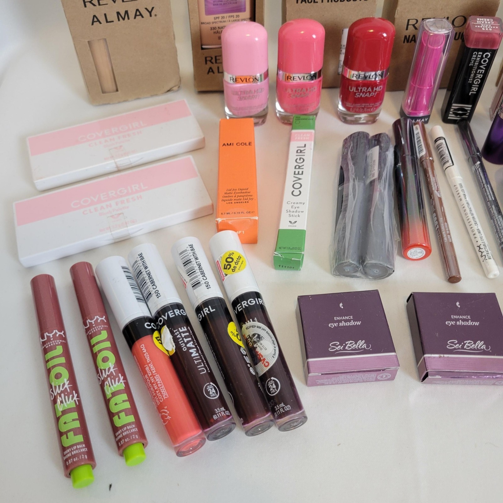 Wholesale Mixed MAKEUP BEAUTY Cosmetic NYX Almay CoverGirl Revlon Lot of 50 PCS
