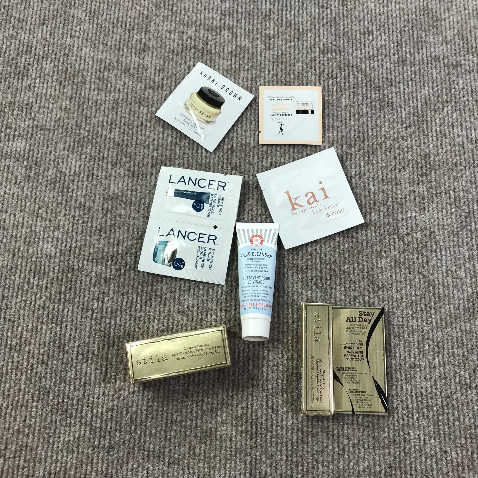 Stila First Aid Beauty Lancer Bobbi Brown YSL Skincare Makeup Sample Set New