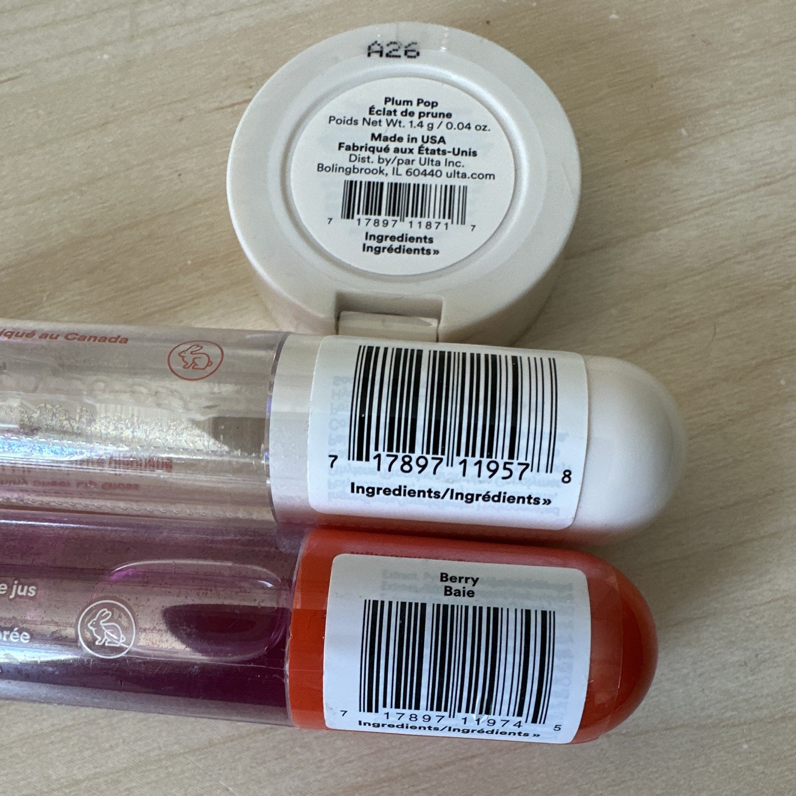 Ulta Beauty Collection Makeup Lot: Lip Infused Juice Oil, Gloss, Eye Shadow