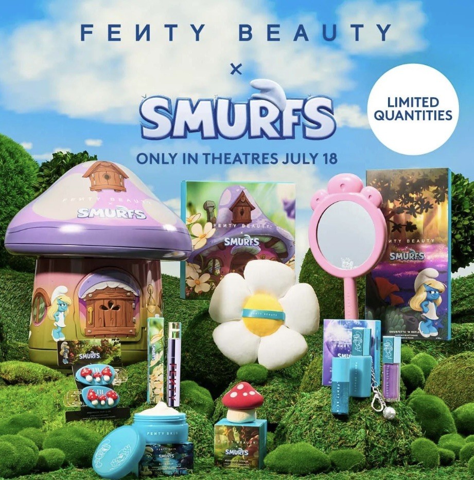 FENTY BEAUTY SMURFETTE-INSPIRED COLLECTION TIN 10 Piece Set. Sold Out!