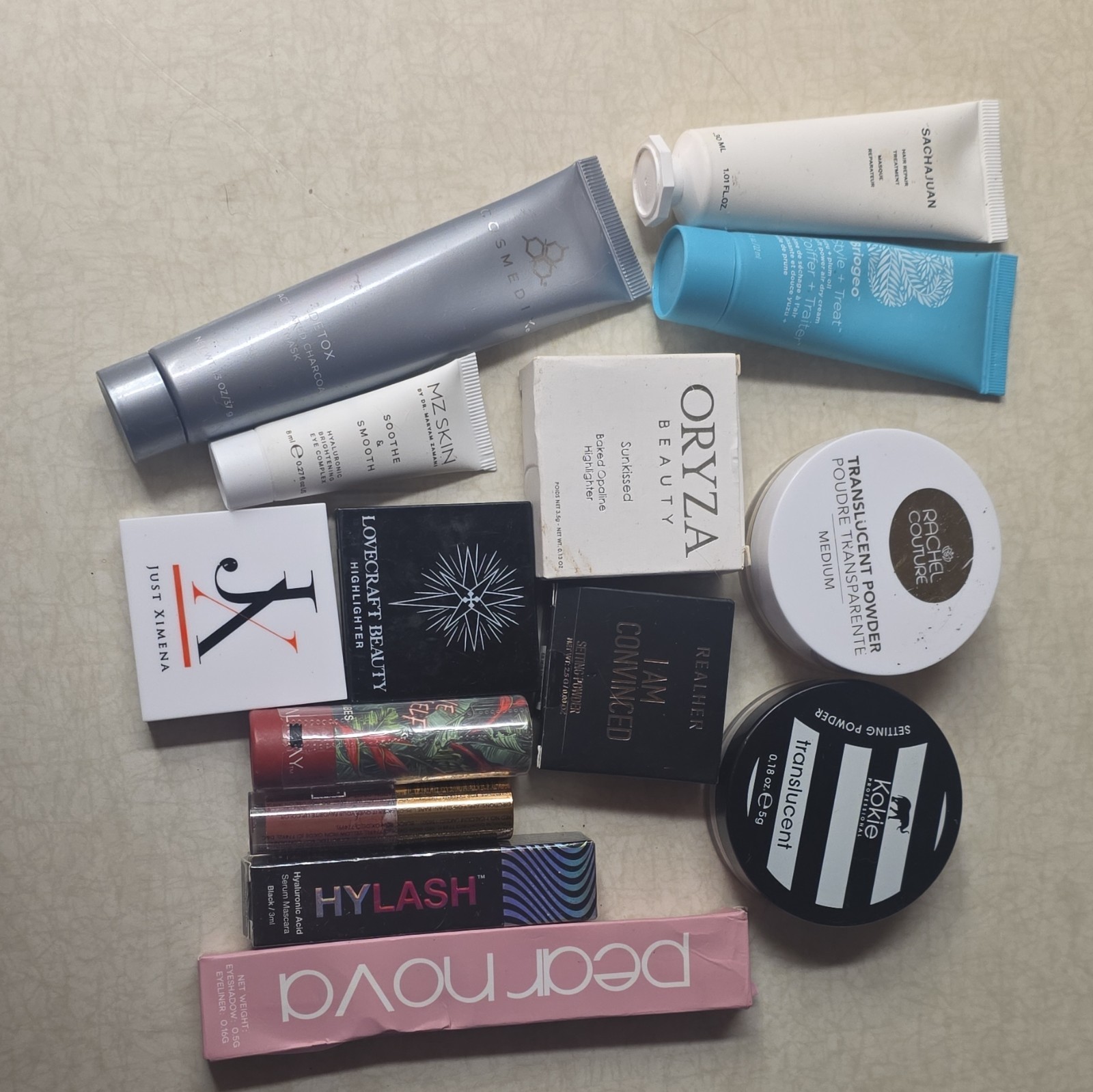 Assorted Travel/Sample Beauty Lot: Sachajuan, Briogeo, COSMEDIX, MZ Skin