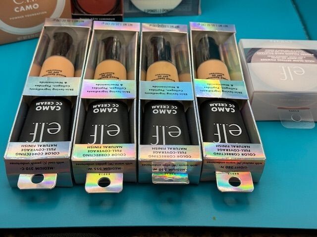 Makeup Lot 14 Piece Foundation Primer Eyeshadow Putty brush Puffs HUGE SAVINGS