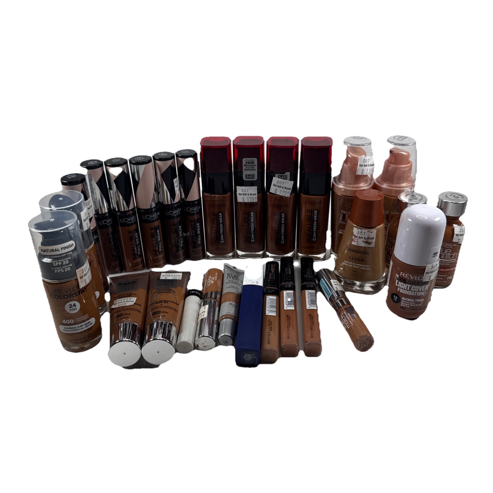 25 Piece Name Brand Mixed Makeup Lot: CoverGirl, Maybelline, L’Oreal