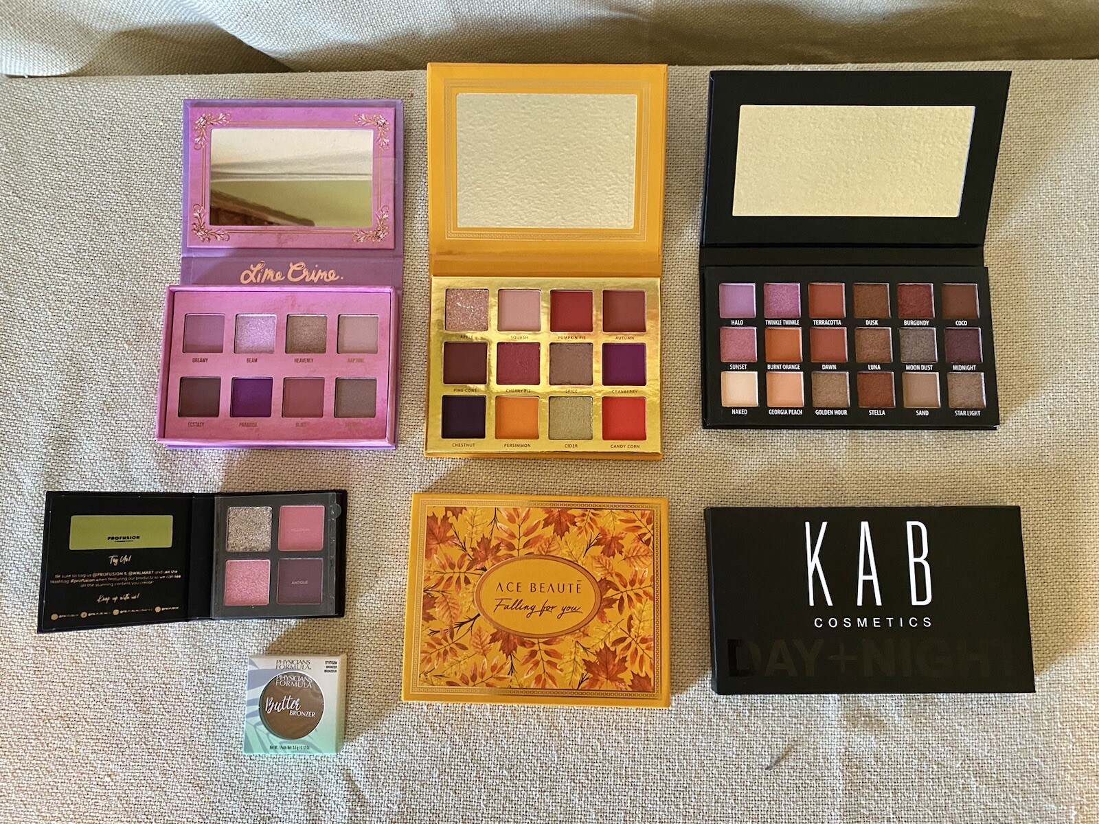Lot of 5 Boxycharm Ipsy Eyeshadow Palette KAB Day Night Ace Beaute Falling Venus