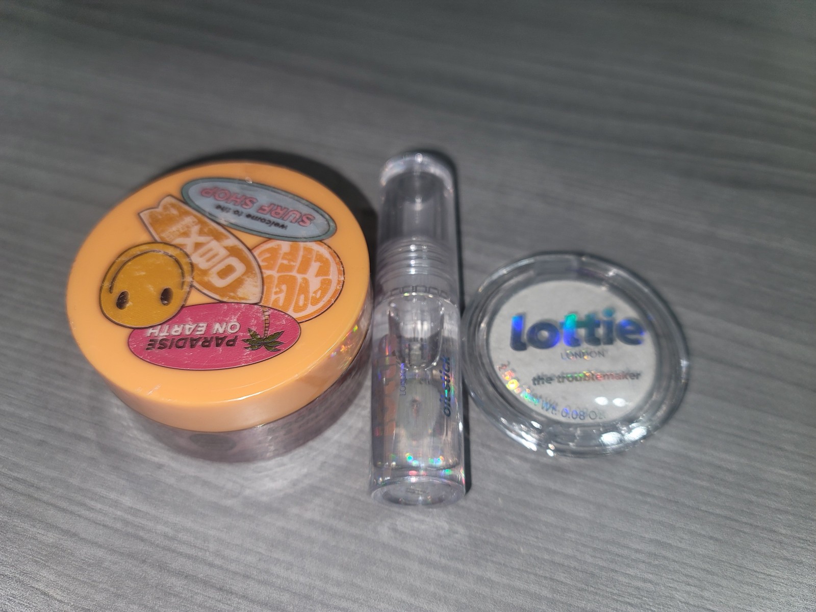 New Lottie Oil Slick, The Troublemaker Highlighter, Outer Banks Lip & Cheek Balm