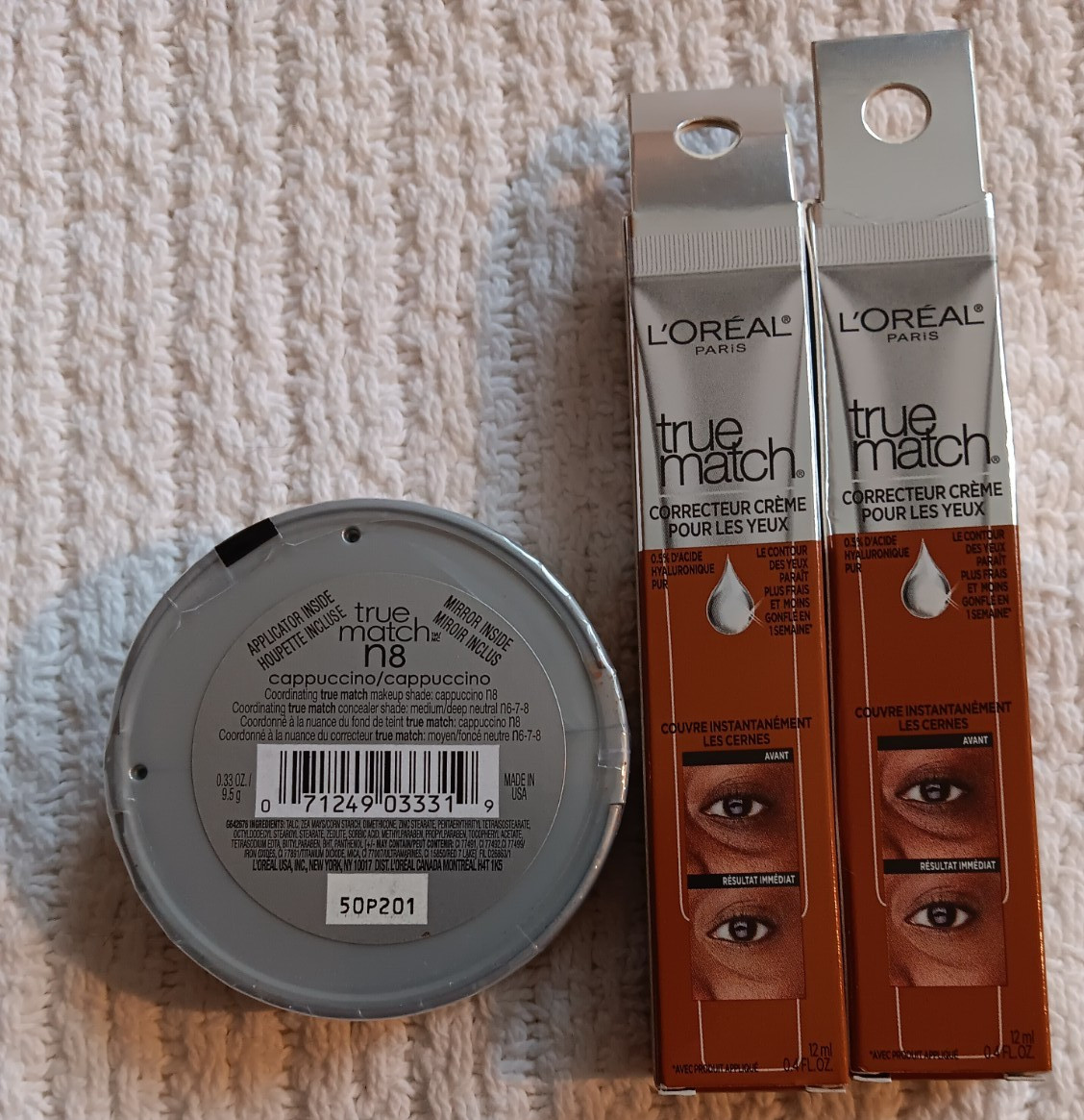 L’Oreal Paris True Match N 7-8 Dark Concealer N8 Cappuccino Neutral Powder Lot