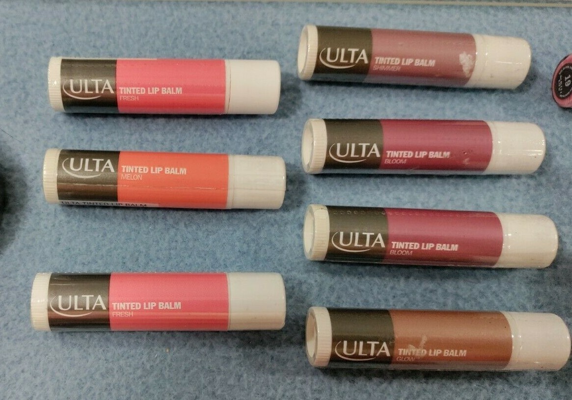 NEW LOT OF 14 ULTA MAKEUP LIP BALM, BUTTER, GLOSS EYE SHADOW EYE LINER CRAYON