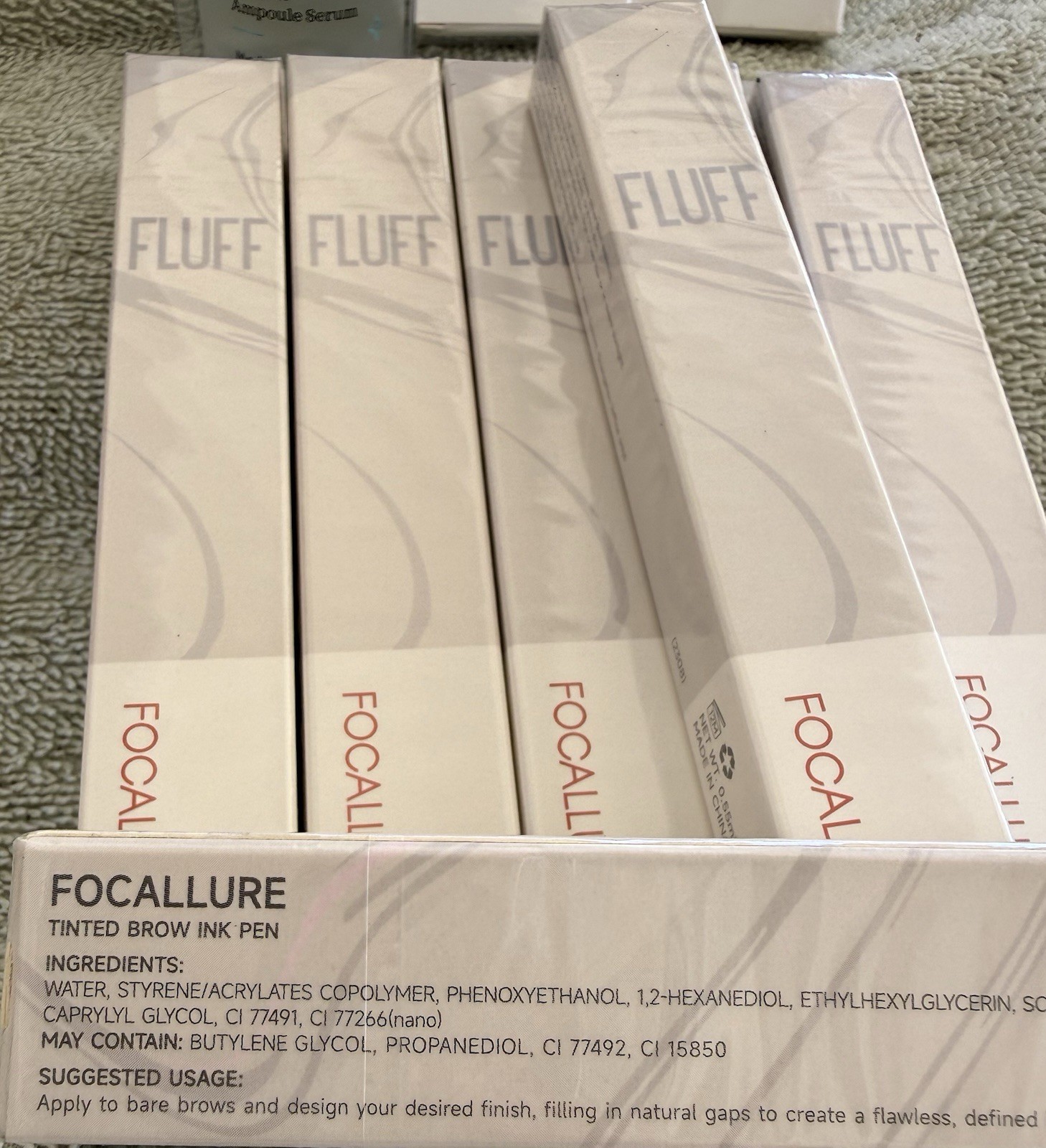 Assorted Focallure Brow Stamp Kit FA-E43 + Brow Pen + Shadow FA-E08 + Masks