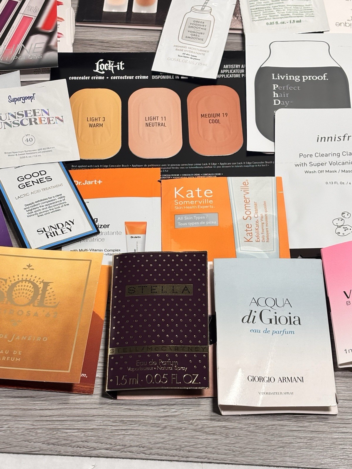 Huge 50+ Beauty Makeup Skincare Lot Deluxe Sample Sz Ulta Sephora and bags