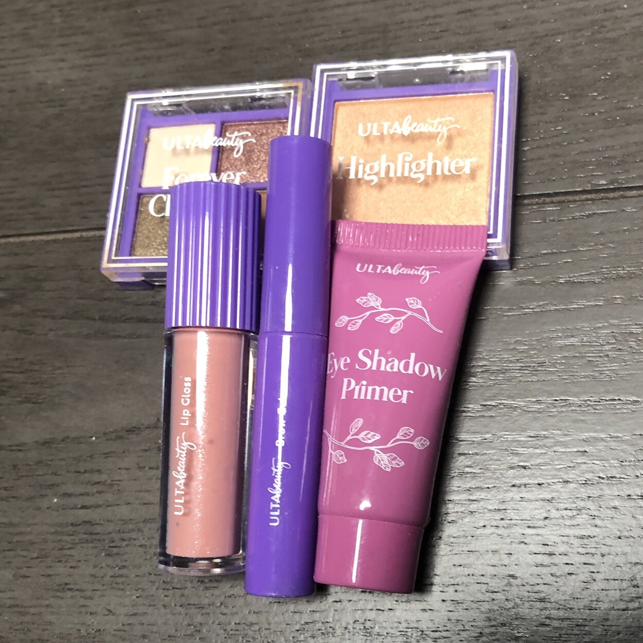 Ulta Beauty Lot of 5 Small Mascara, Lip Balm, Highlighter, Brow Gel Makeup