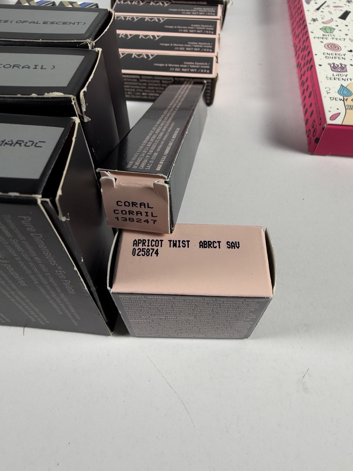 Lot of 16 Mary Kay Products – Matte Lipstick, Powder, Nail Lacquer, Cream – NOS