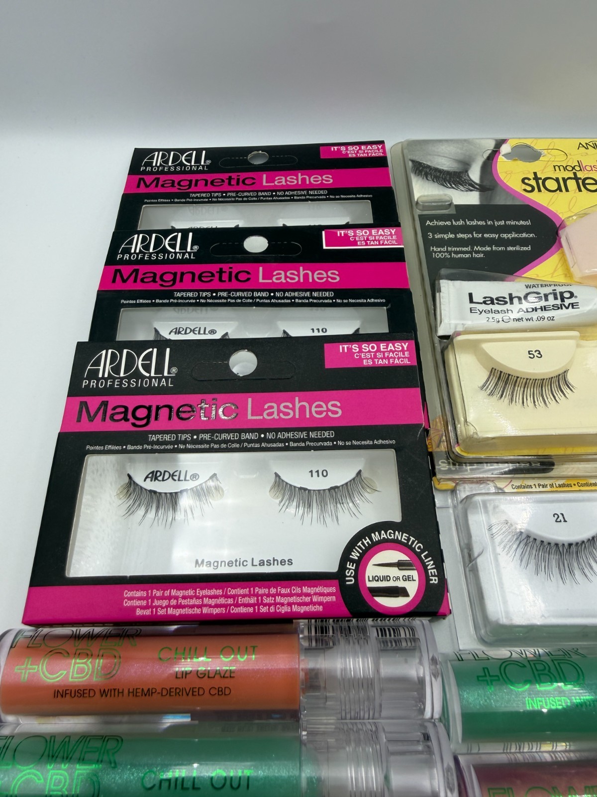 15PCS Mixed Beauty Lot Makeup Assorted Lip Products False Lashes Ardell Flower