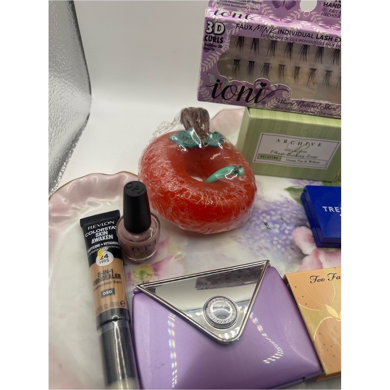 Mixed Beauty Lot Too Faced Tresluce Revlon Ioni Lashes Mary Kay OPI Makeup Set