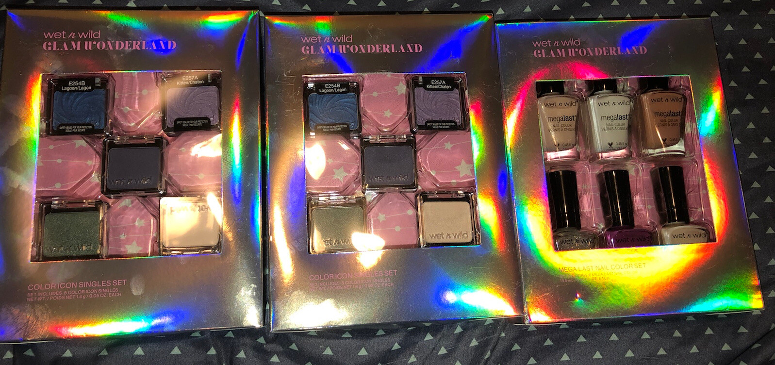 Wet N Wild Lot Of 3 Make Up Sets Eyeshadows And Nail Polish New In Boxes