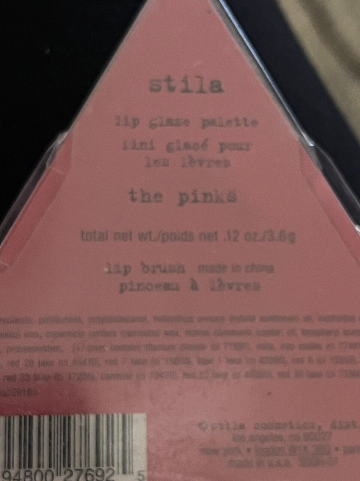 Stila Lipglaze Palette Quad With Brush The pinks