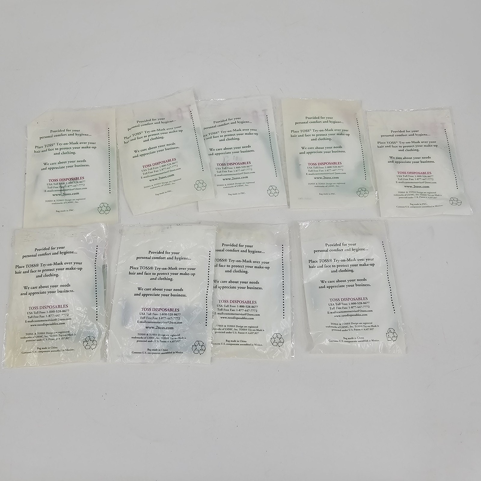 Lot Of 10 Disposable Face Makeup Protector Masks Cosmetic Dress Shields Toss