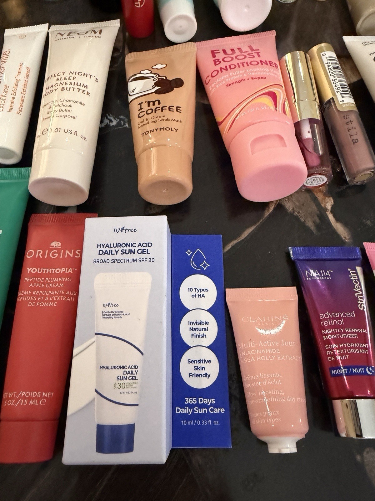 Lot 30 Deluxe / Travel Size Hair, Skin Care, Makeup Beauty Product Samples