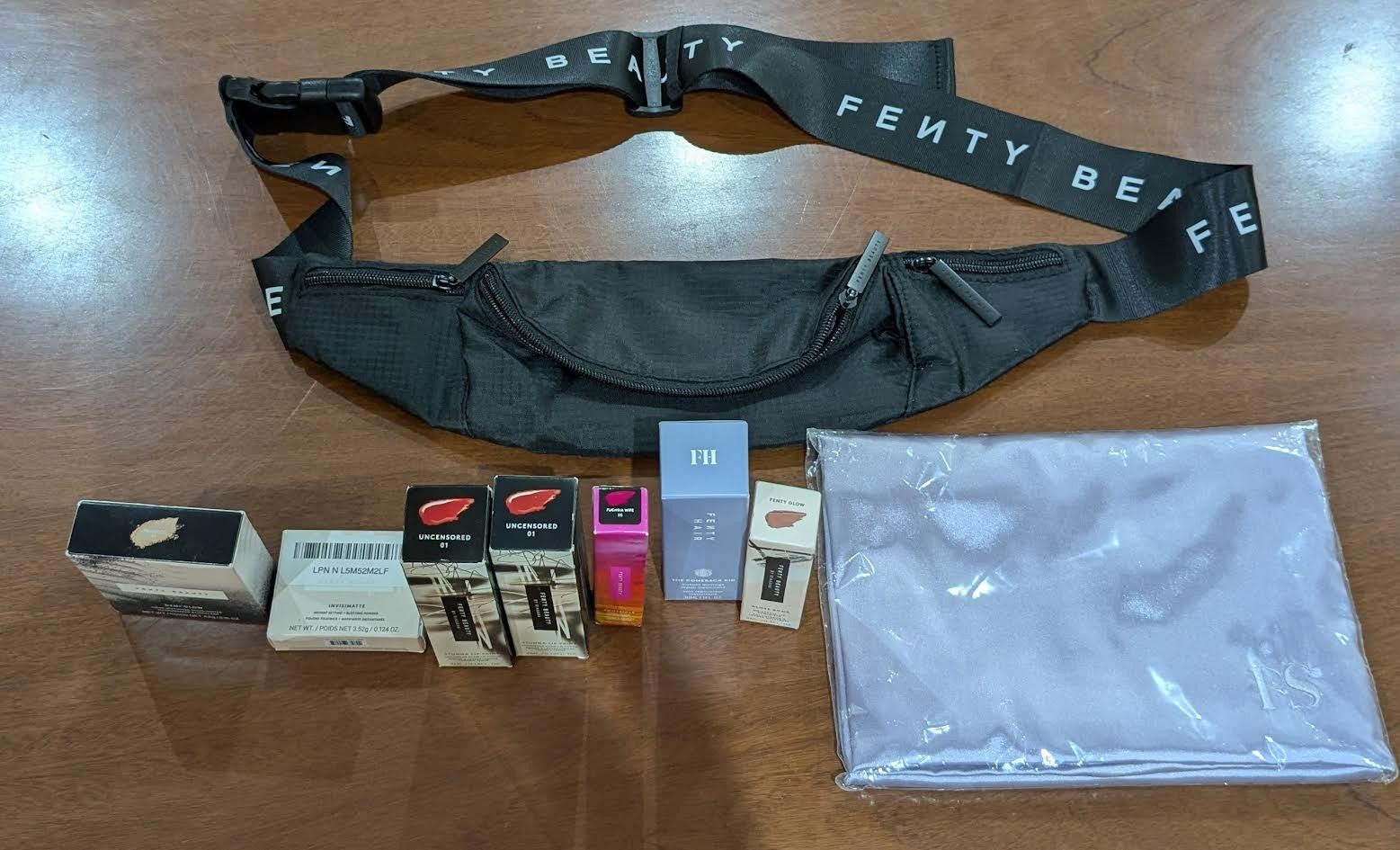Fenty Beauty Skin Bundle Lot NIB – GWP Crossbody and Silk Pillow Case