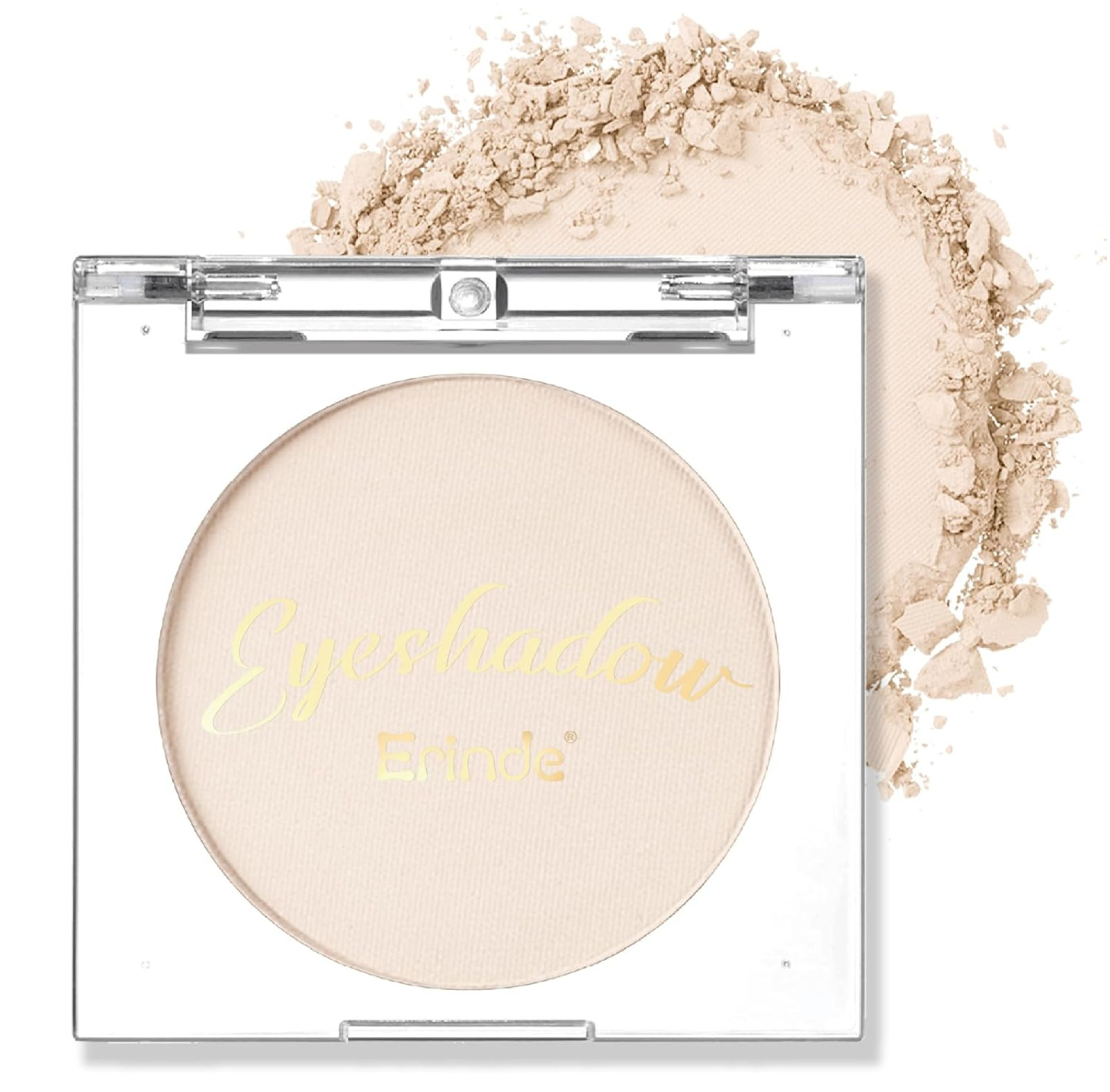Erinde Single Beige Matte Eyeshadow Palette, Velvet Eye Shadow Compact Powder Pr