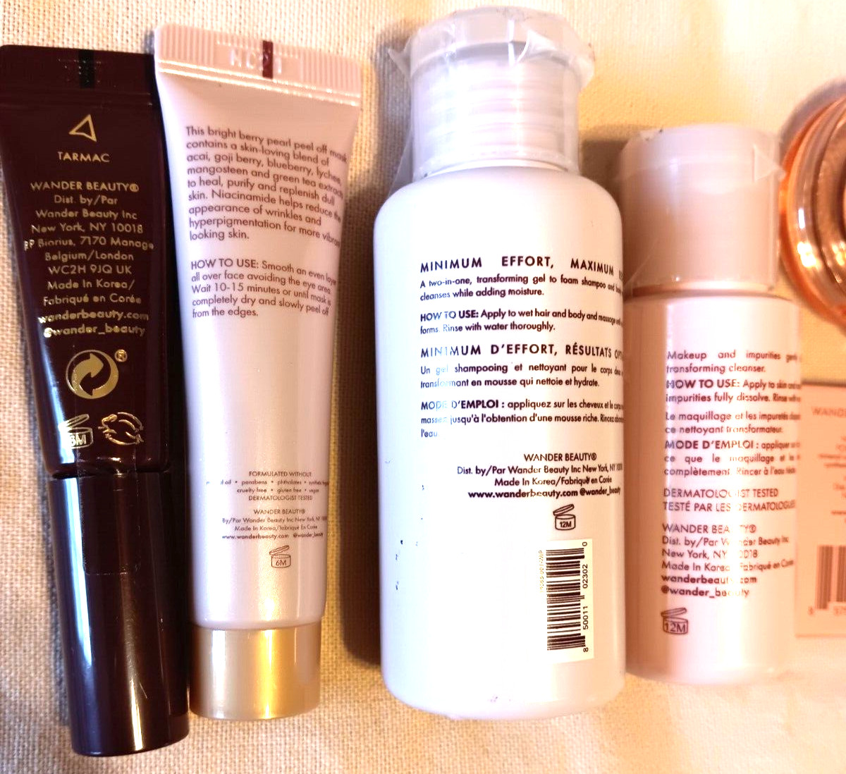 Wander Beauty Shampoo Body Wash Cleanser Mascara Mask Eyeshadow Lip Cheek Lot
