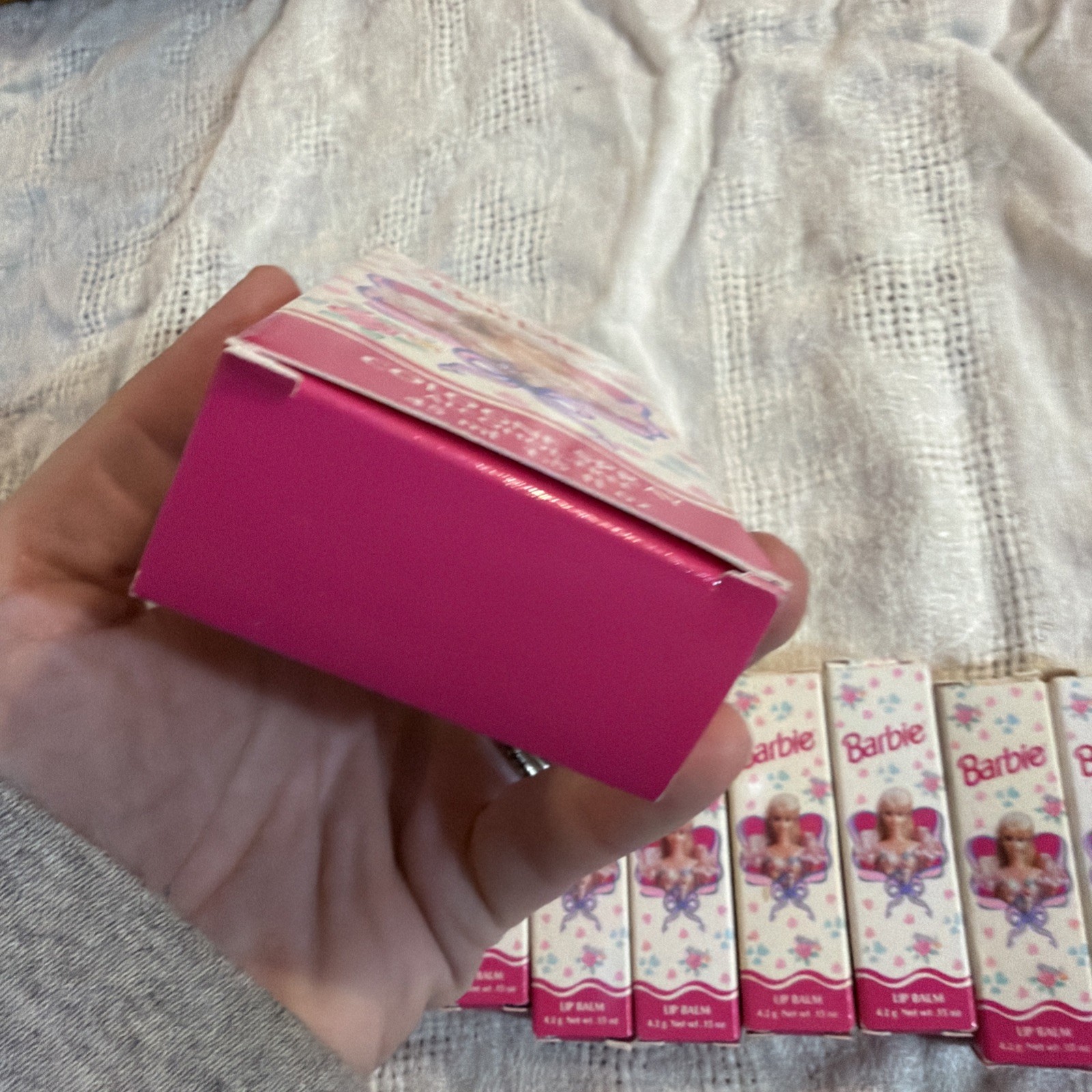 Avon Barbie Makeup Lot of 12 Cologne Spray & Lip Balm Lot Vintage NEW!