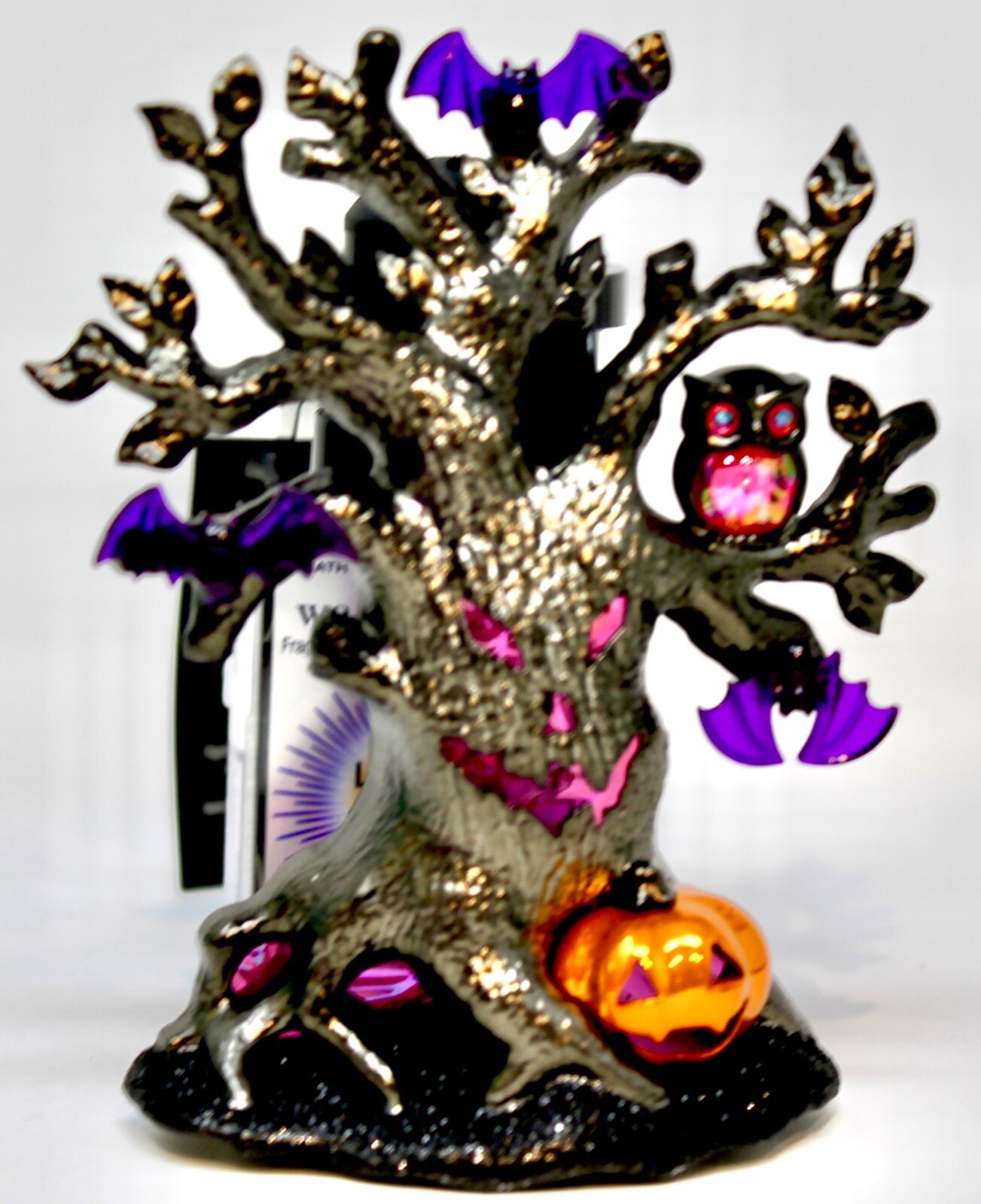 Bath & Body Works Wallflower Plug In Unit Glow Glowing Haunted Monster Tree New