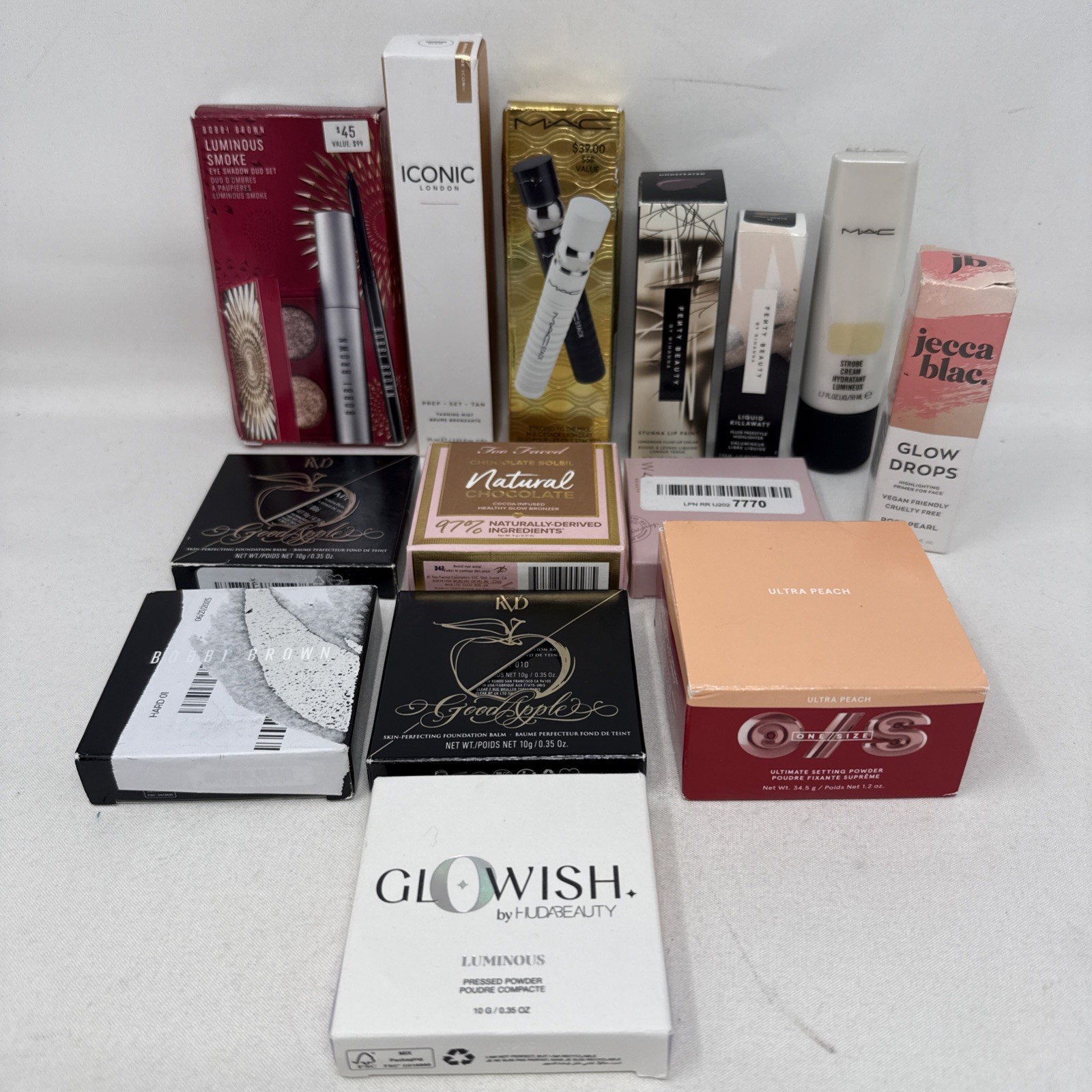 14Assorted Full Size Makeup Lot: New & Tried Mac, , KVD, O/S,Bobbi Brown RN 4