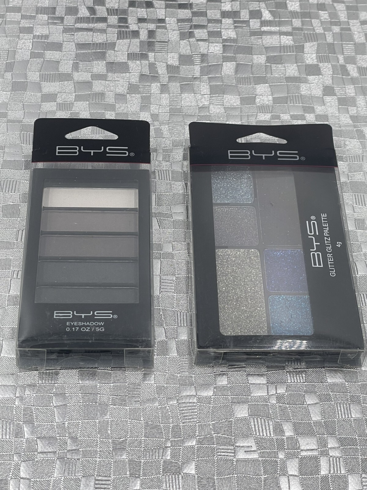 Lot of (2) BYS Eyeshadow Palette BLACK STEELE & Azure Blaze Color Palettes – New
