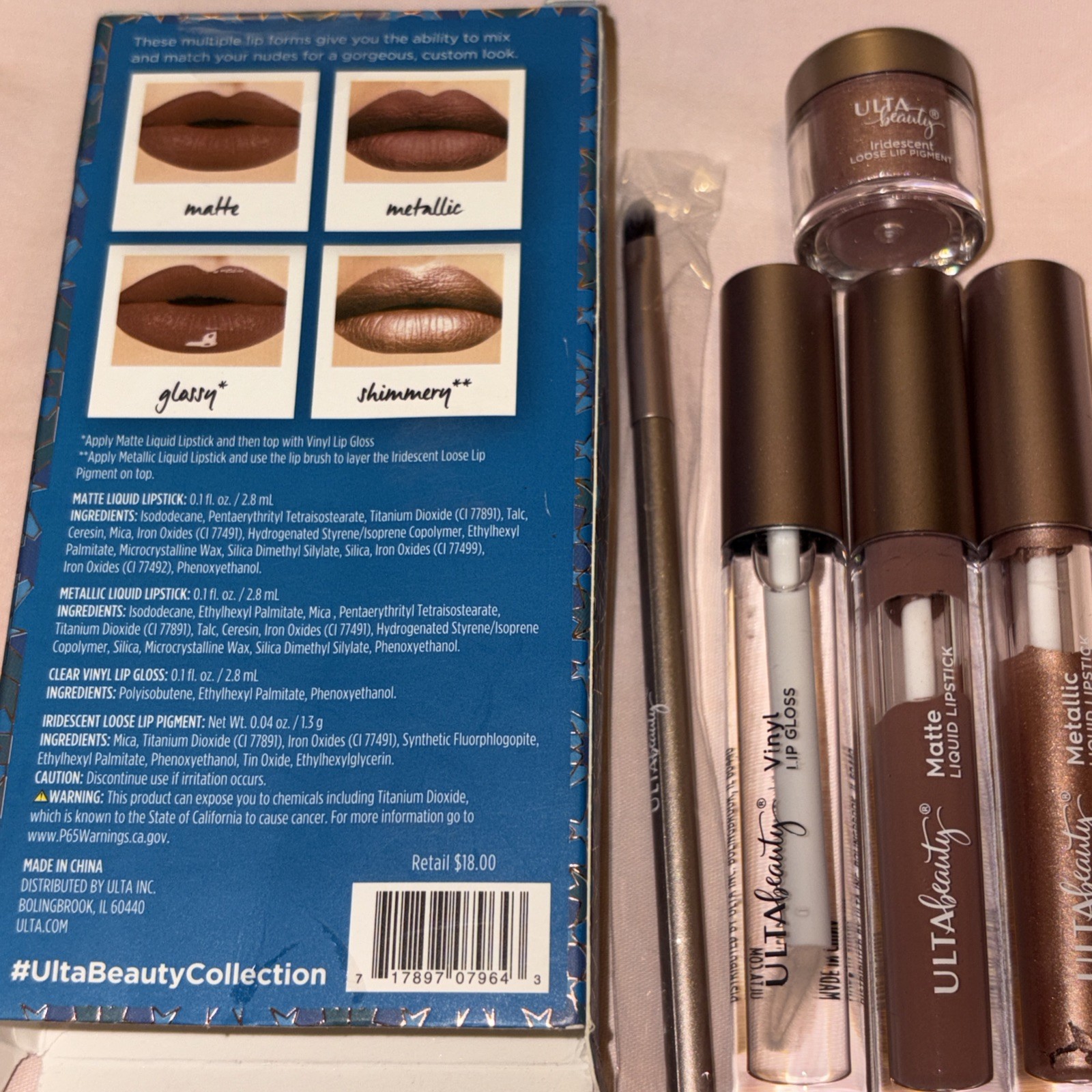 5-Pack x Whish Vanilla Bean Lip Scrub + ULTA Modern Mosaic Ginger Spice Lip Kit