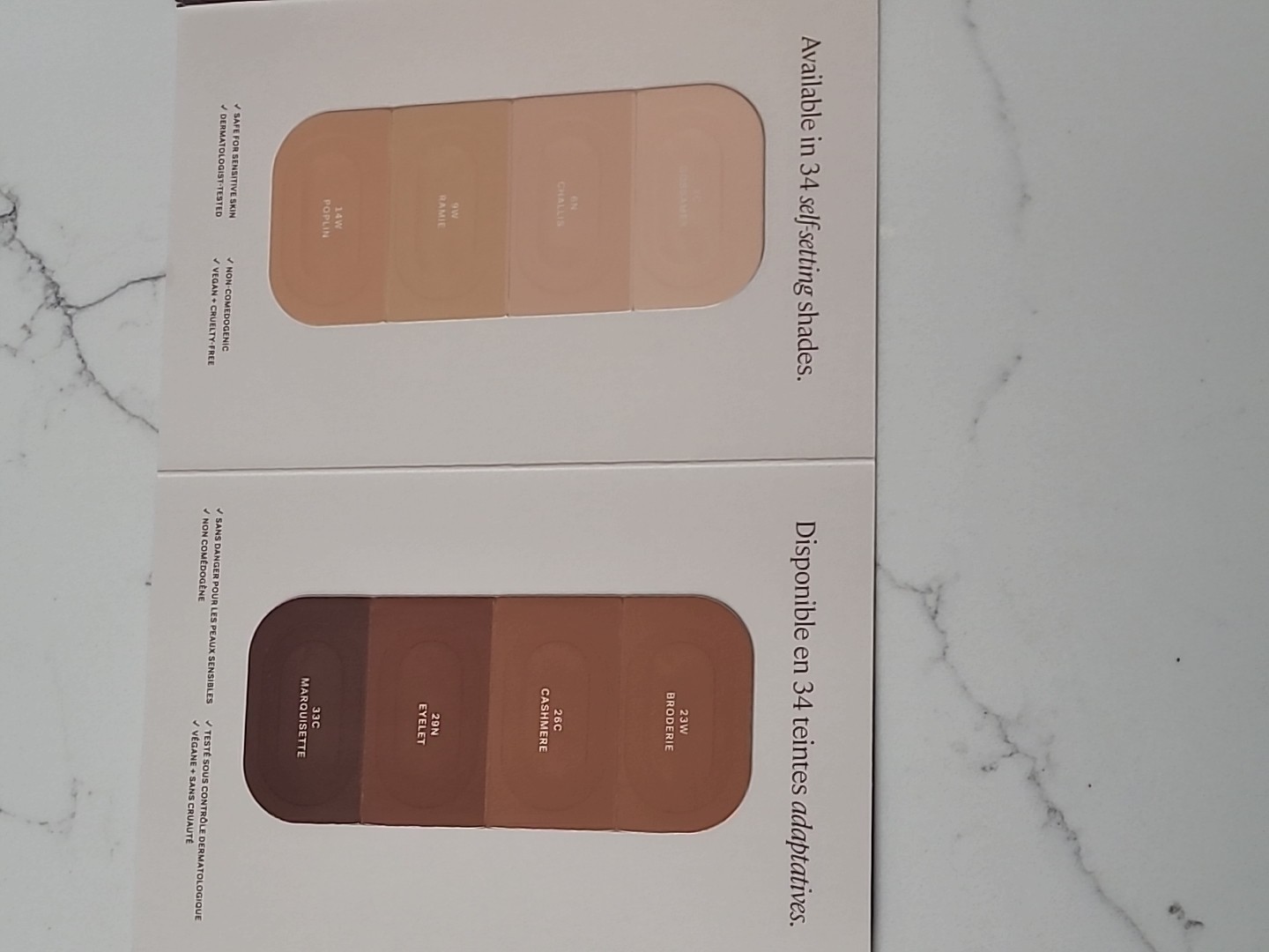 11 HIGH END TRAVEL SIZE FOUNDATION CONCEALER CARDS SAMPLES + COSMETIC BAG #GB91