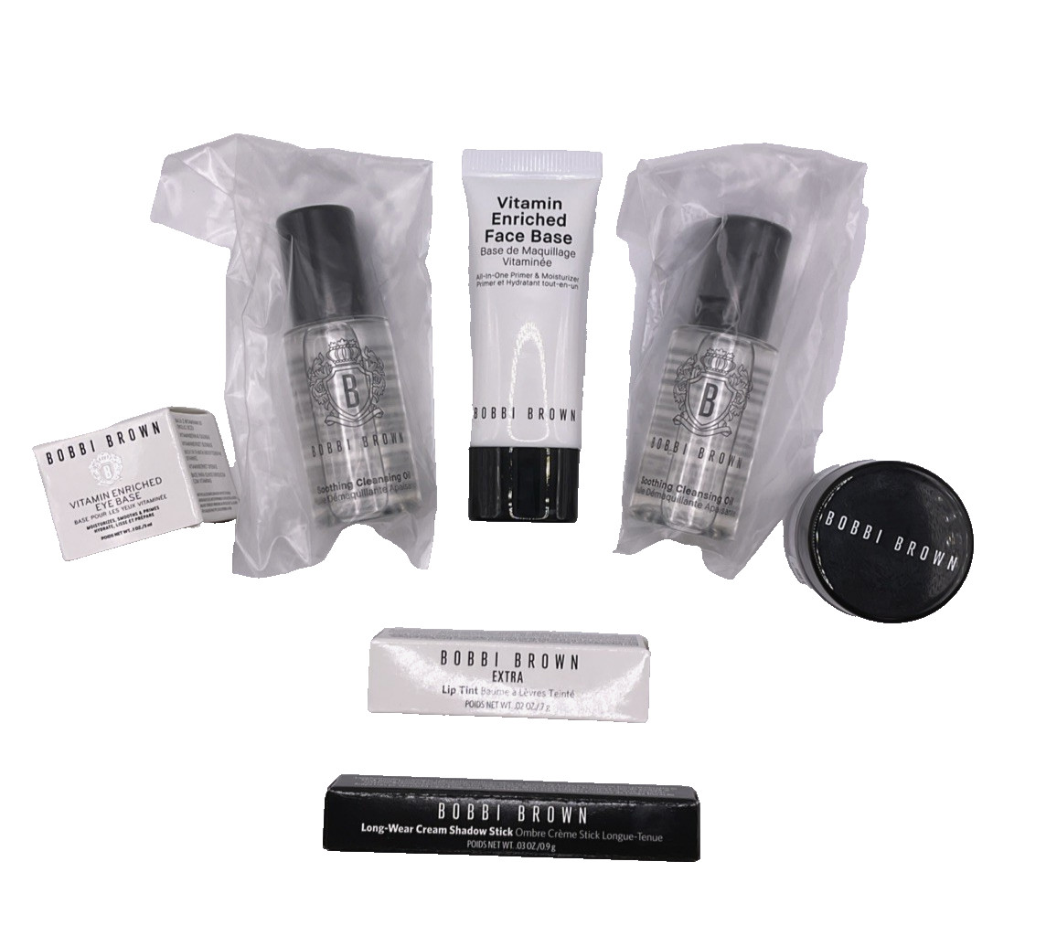 Bobbi Brown Beauty Makeup Skincare Cleansing Oil Eye Face Base Eyeshadow 9 Piece