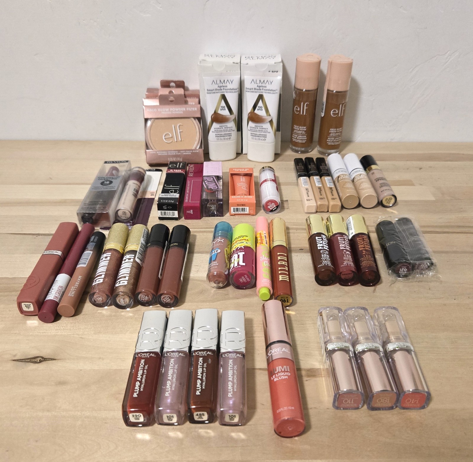 48 Pc Mixed Makeup Wholesale Lot – Revlon Elf Maybelline L’Oreal Milani Nyx