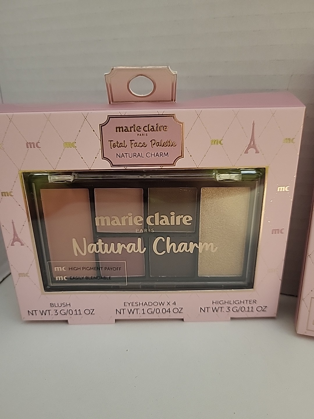 Marie Claire Makeup Lot Of 4. Total Face Pallet, Setting Powder, Eyeliner, Blush