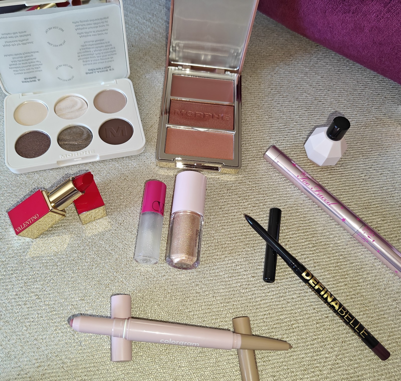 Beauty Bundle Feat: Morphe, Too Faced, Valentino, Veglamour, V&R 5ml Edp +