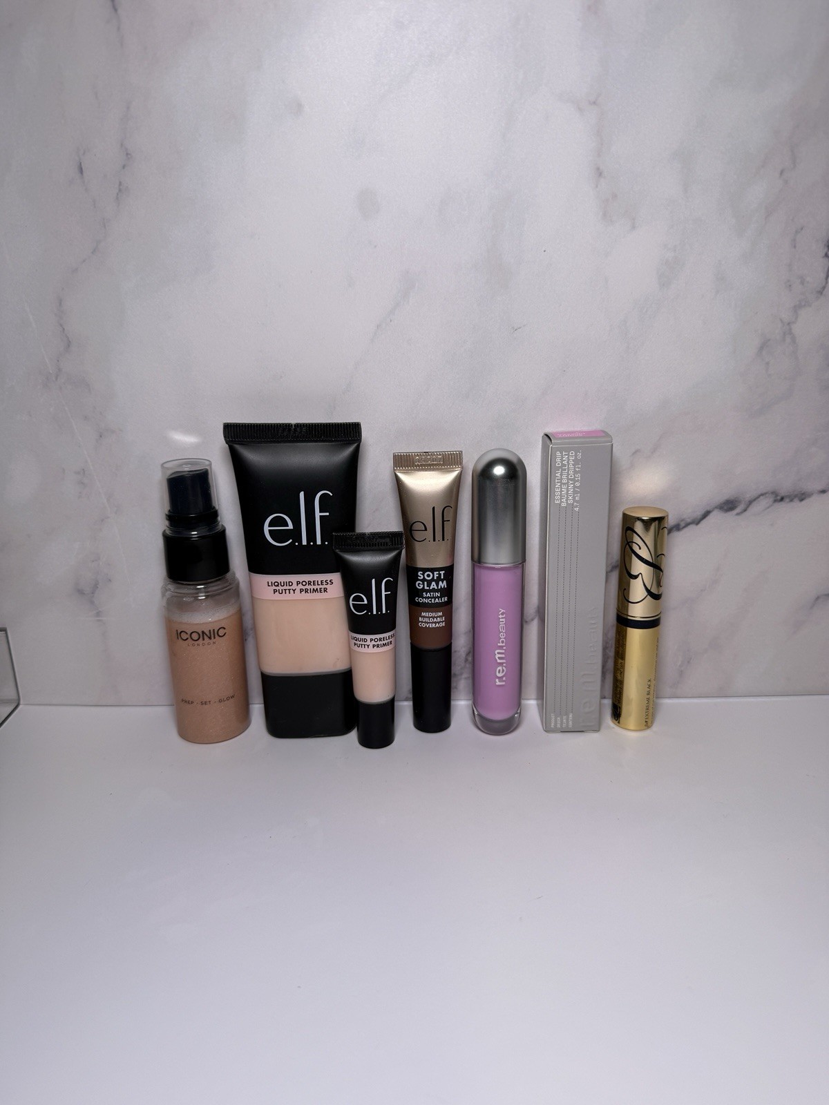 Makeup 3 Full-size And 3 Deluxe, Samples. Elf, REM, Iconic, estee Lauder (6 Lot)