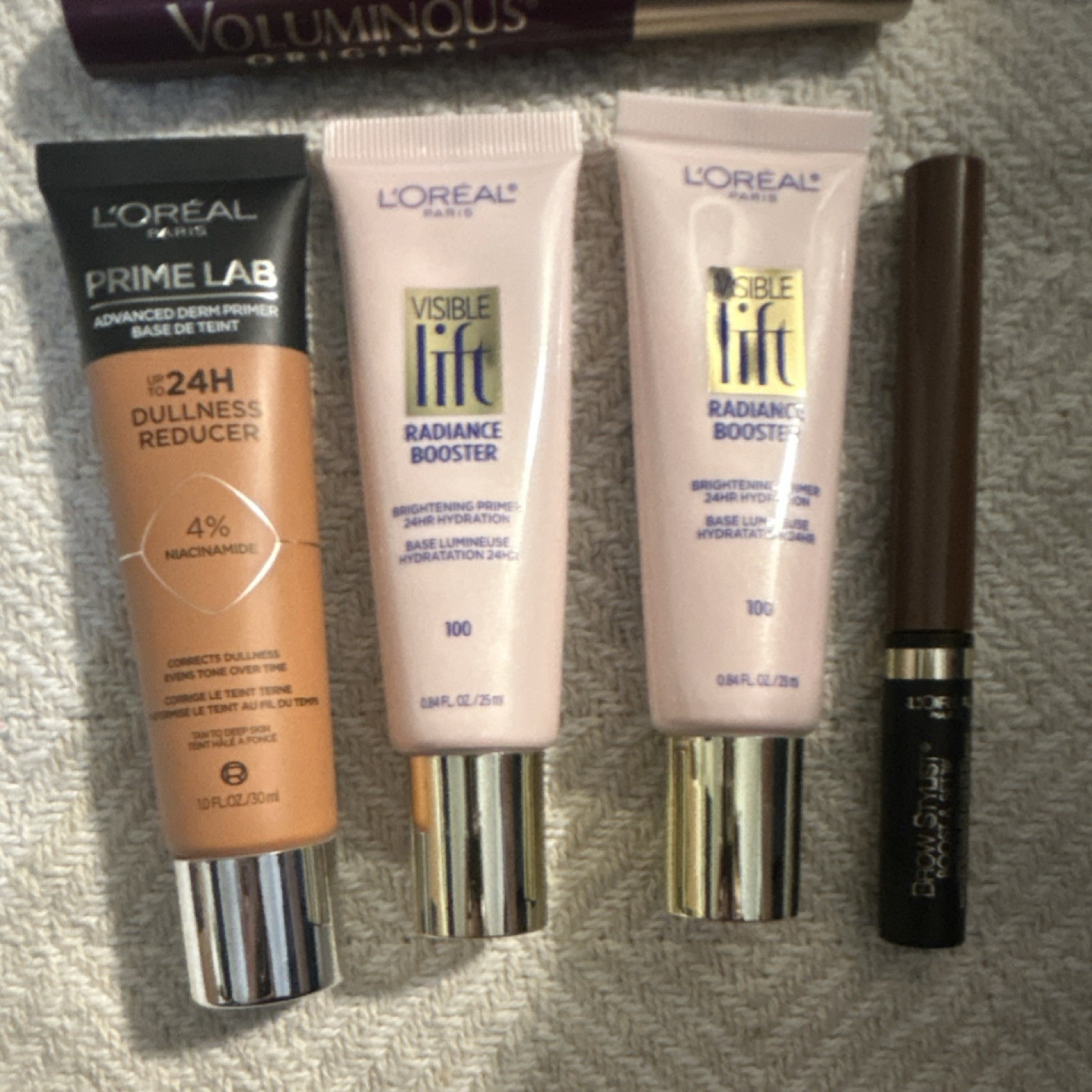 L’Oréal Makeup Lot Prime Lab, Visible Lift, Voluminous, Lash Paradise