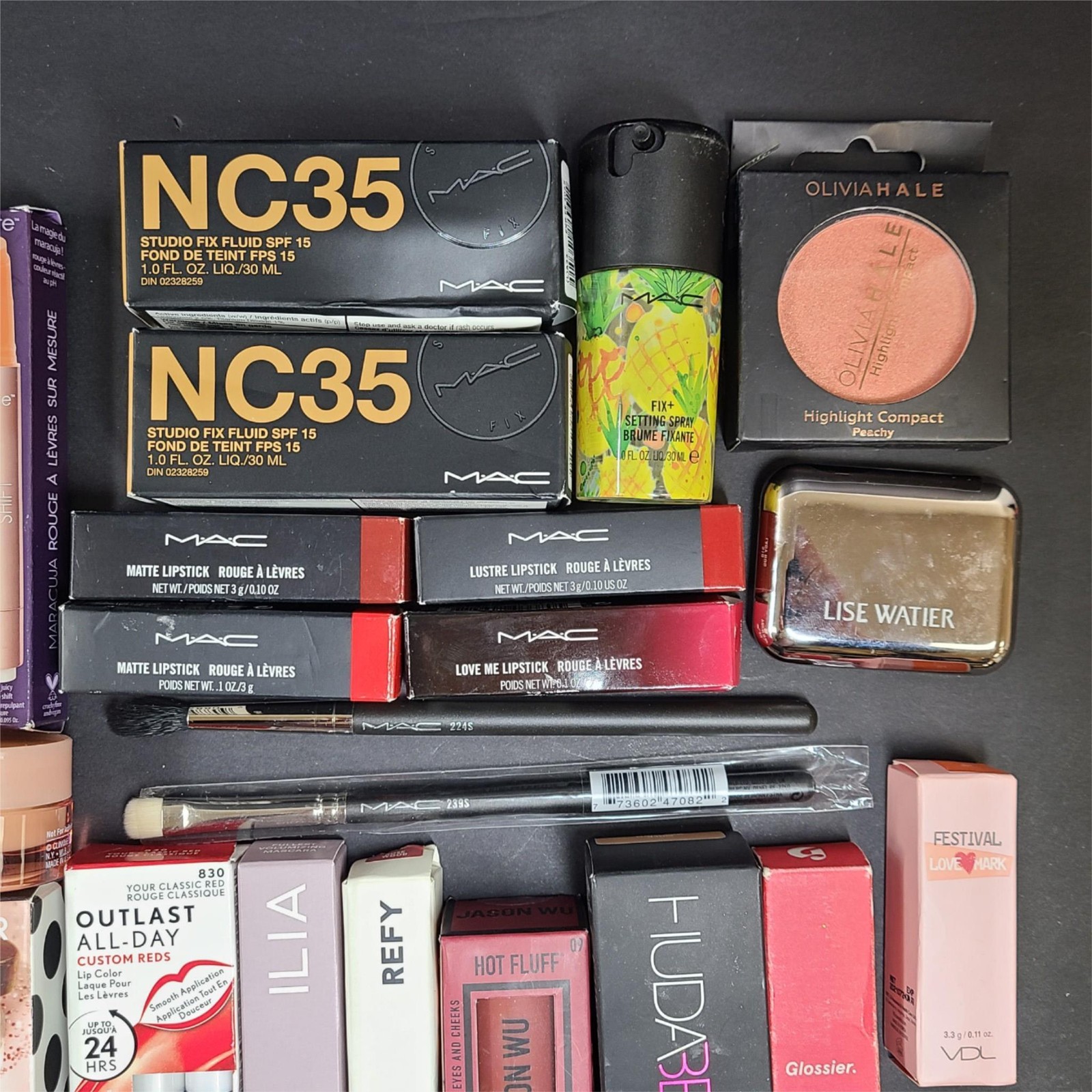 35 Pc Bundle Makeup Ilia Clinique MAC Too Faced Rare Beauty Huda Lancome Tarte +