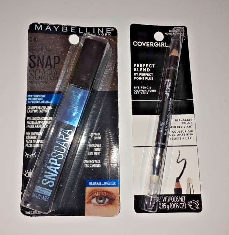 Covergirl Eyeliner Eye Pencil Maybelline Mascara Snapscara both in Black New