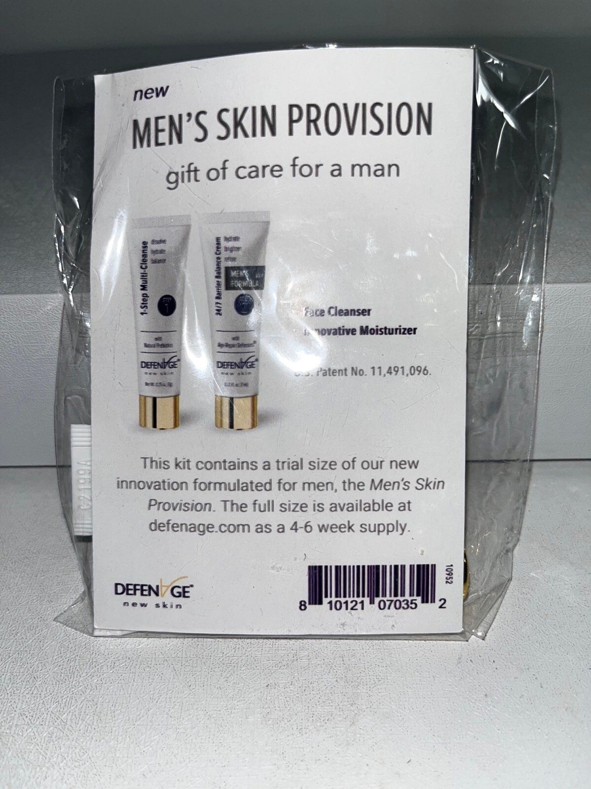 Defenage men’s skincare step 1 + 2 travel, sample size new