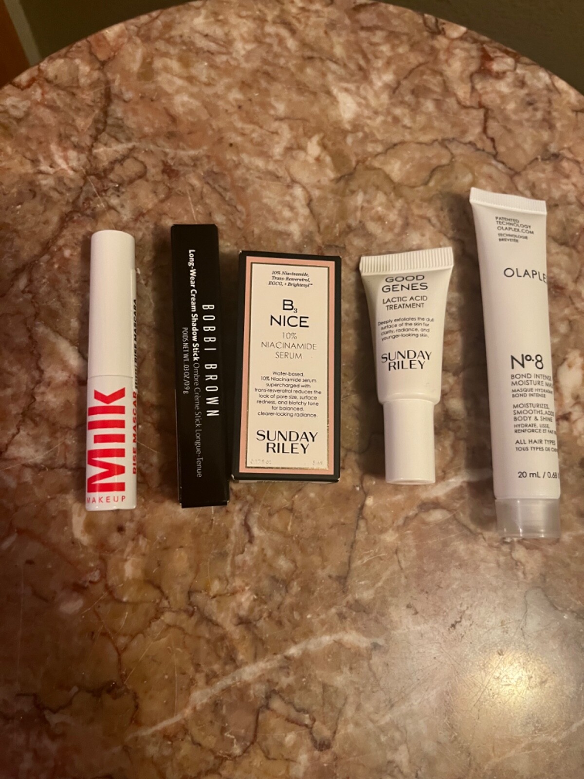 Set of 5 Deluxe Samples Sunday Riley Olaplex Milk Bobbi Brown Be Nice Good Genes